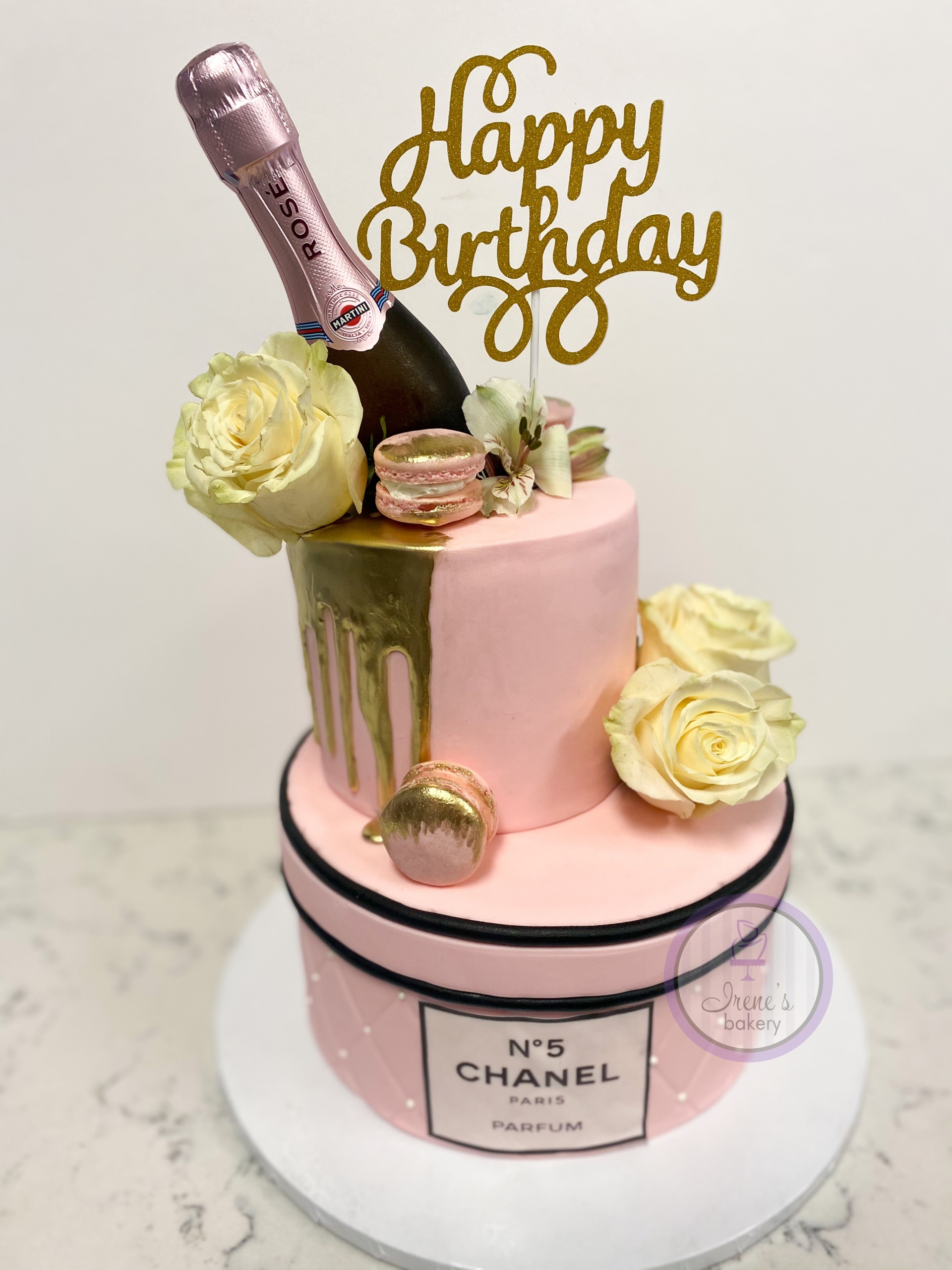 Pink Chanel birthday cake