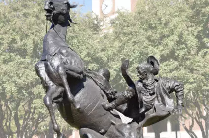 Closeup Slicker Shy Sculpture