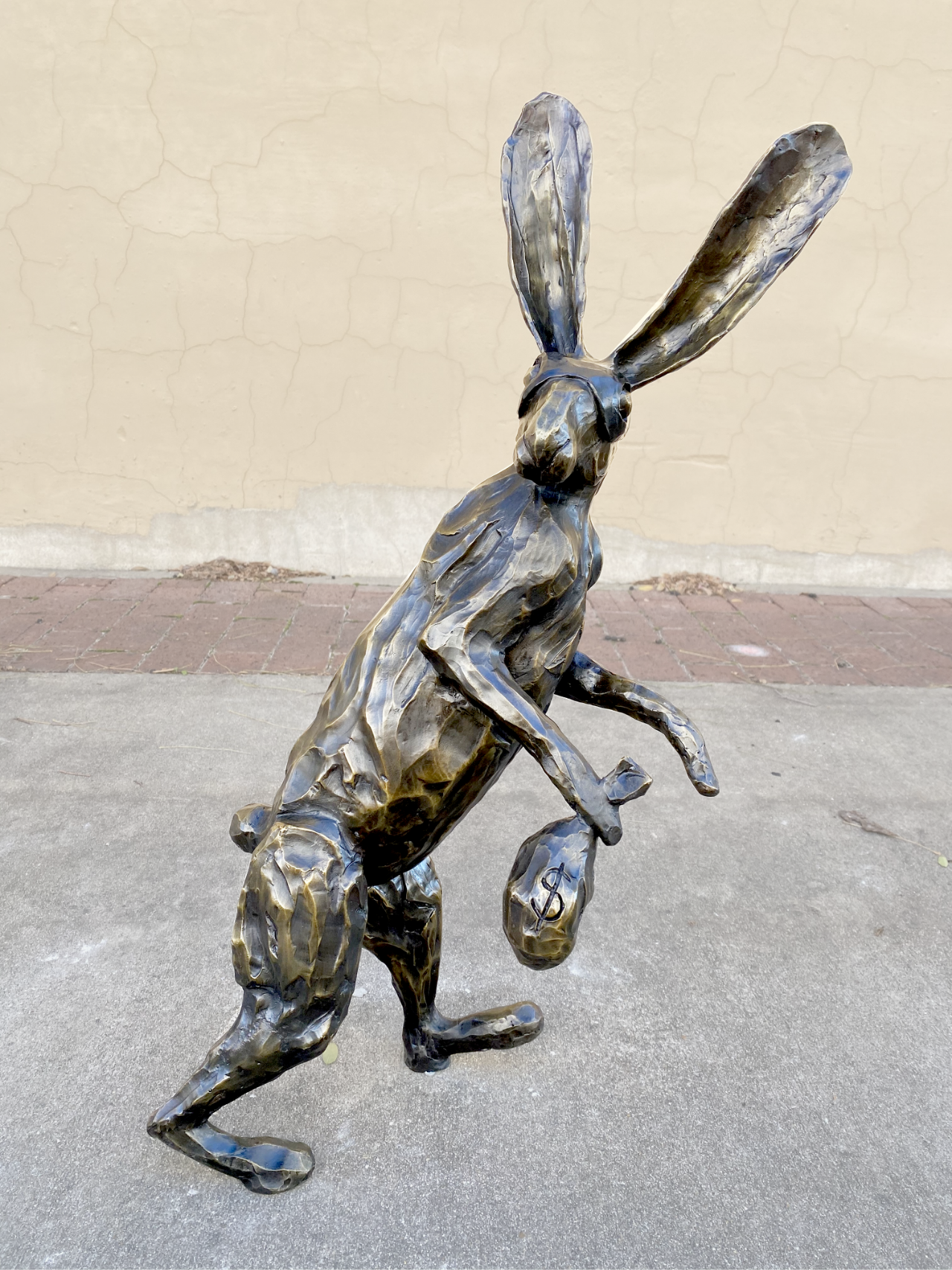 Bandit Bunny Sculpture