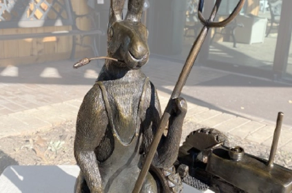 Cultivator Bunny Sculpture