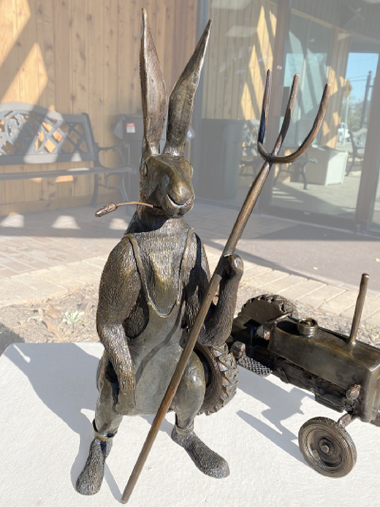 Cultivator Bunny Sculpture