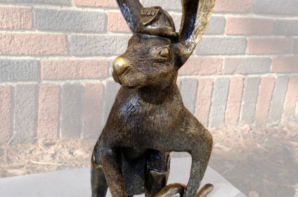 Firefighter Bunny Sculpture