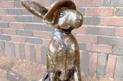 Closeup Sheriff Sculpture