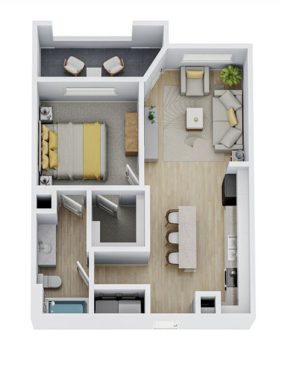 Main & Mill A1-A1 ALT Floor Plan